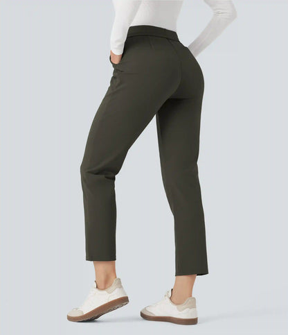 Halara Flex™ DayStretch Foldover High Waisted Drawstring 7/8 Slim Work Pants with Pockets