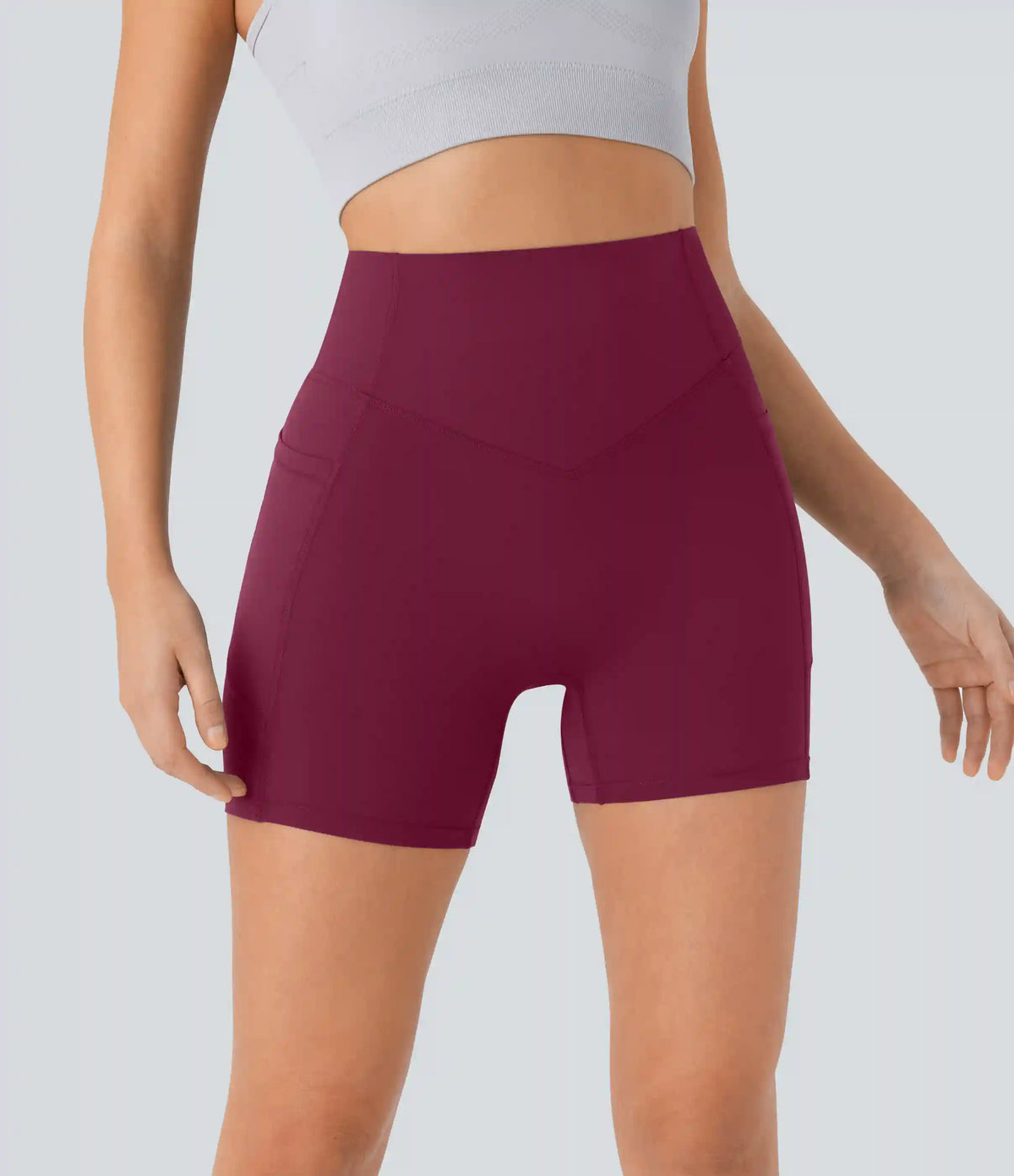 Halara UltraSculpt™ High Waisted Scrunch Butt Lifting Tummy Control Pocket Shaping Workout Biker Shorts 5''