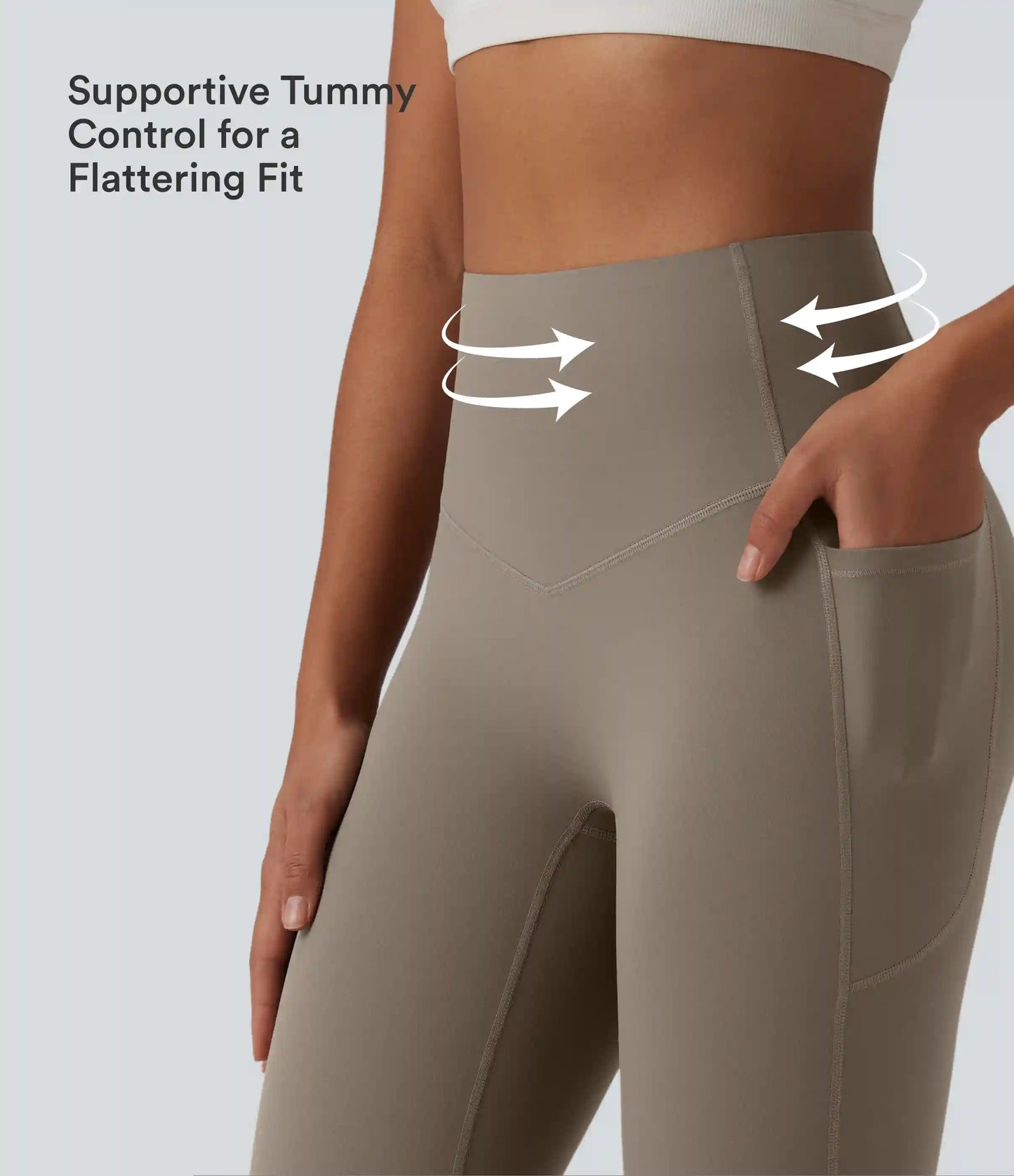 Halara UltraSculpt™ High Waisted Tummy Control Flare Yoga Leggings with Pockets