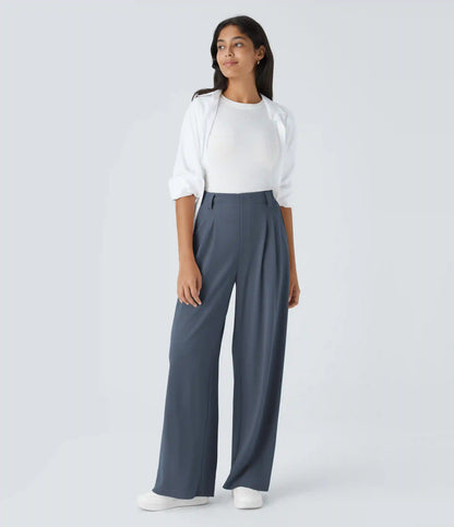Halara Flex™ High Waisted Pocket Wide Leg Waffle Work Pants
