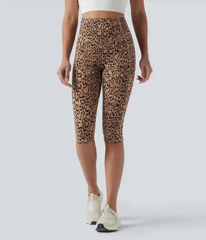 Halara UltraSculpt™ Leopard Print High Waisted Scrunch Butt Lifting Tummy Control Pedal Pusher Training Leggings with Pockets
