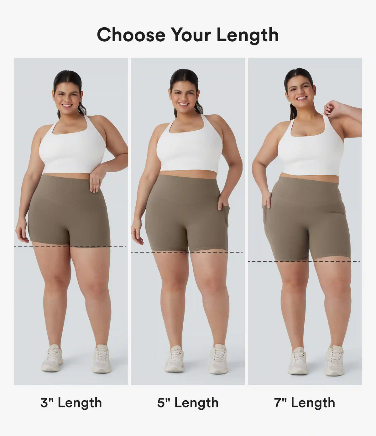 Plus Size Halara UltraSculpt™ High Waisted Tummy Control Training Biker Shorts 3'' with Pockets