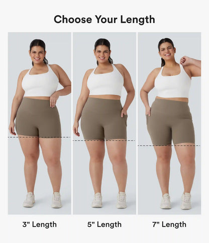 Plus Size Halara UltraSculpt™ High Waisted Tummy Control Training Biker Shorts 3'' with Pockets