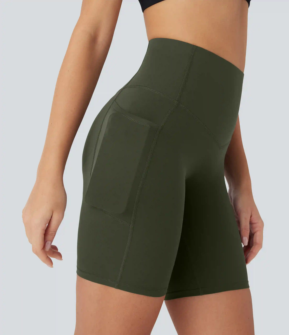 Halara UltraSculpt™ High Waisted Butt Lifting Tummy Control Pocket Shaping Training Biker Shorts 7''
