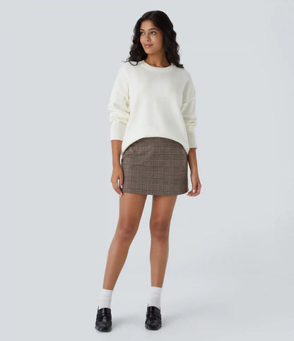 Round Neck Dropped Shoulder Long Sleeve Casual Sweater