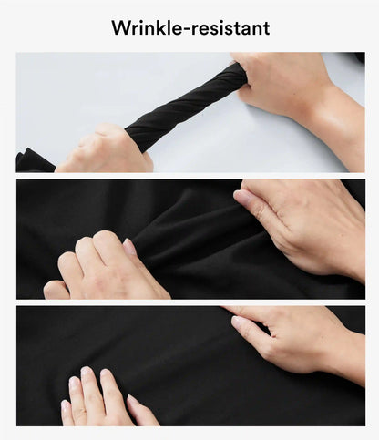 Wrinkle Recovery V-neck Short Sleeve Oversized Work Blouse