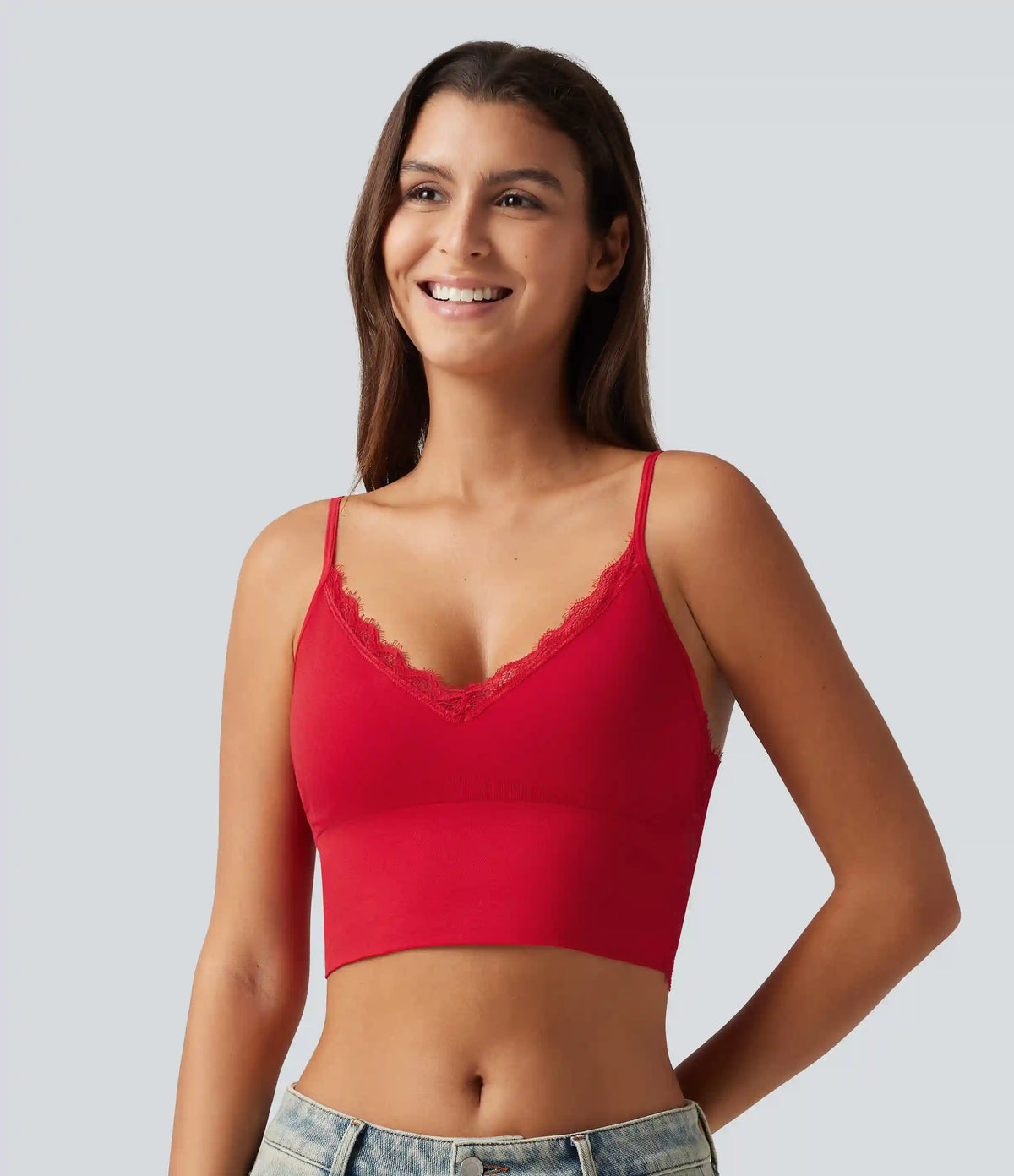 OneForm Seamless Flow Low Support Contrast Lace Casual Sports Bra