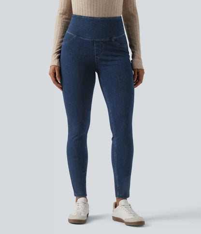 Halara Flex™ High Waisted Tummy Control Denim Casual Leggings with Pockets