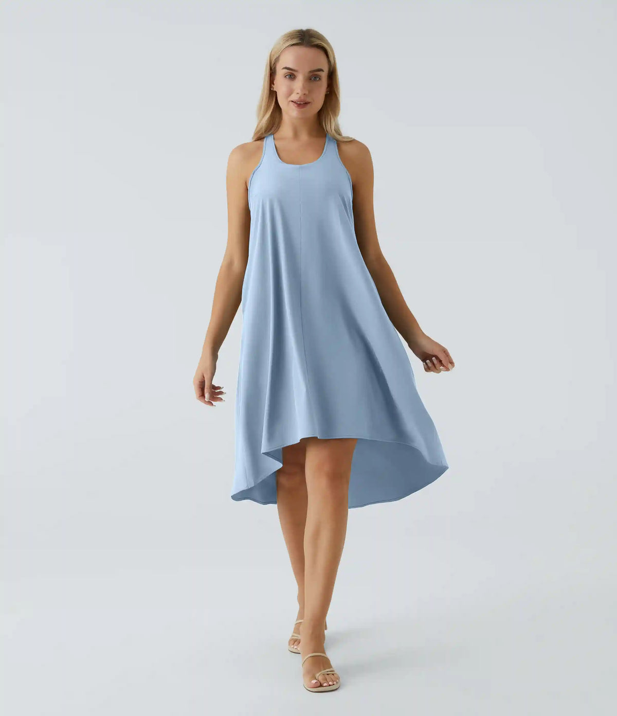 Breezeful™ RacerPocket High Low Flowy Midi Quick Dry Casual Dress