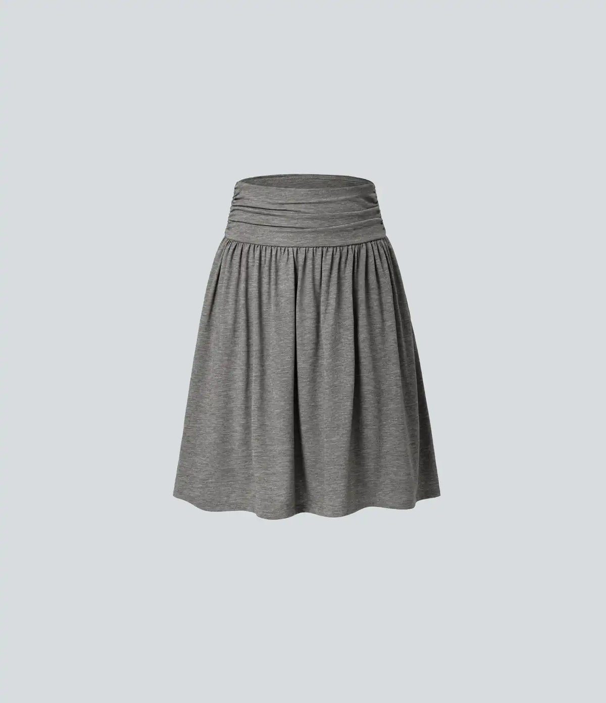 High Waisted Ruched Pocket Flowy Skirt