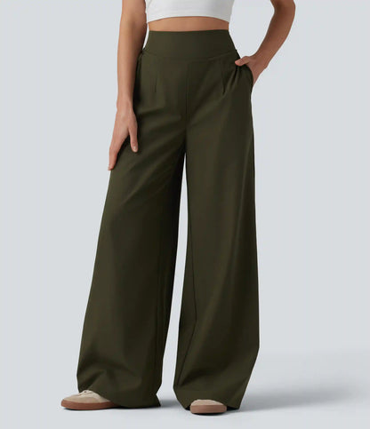 High Waisted Wide Leg Baggy Casual Pants with Pockets