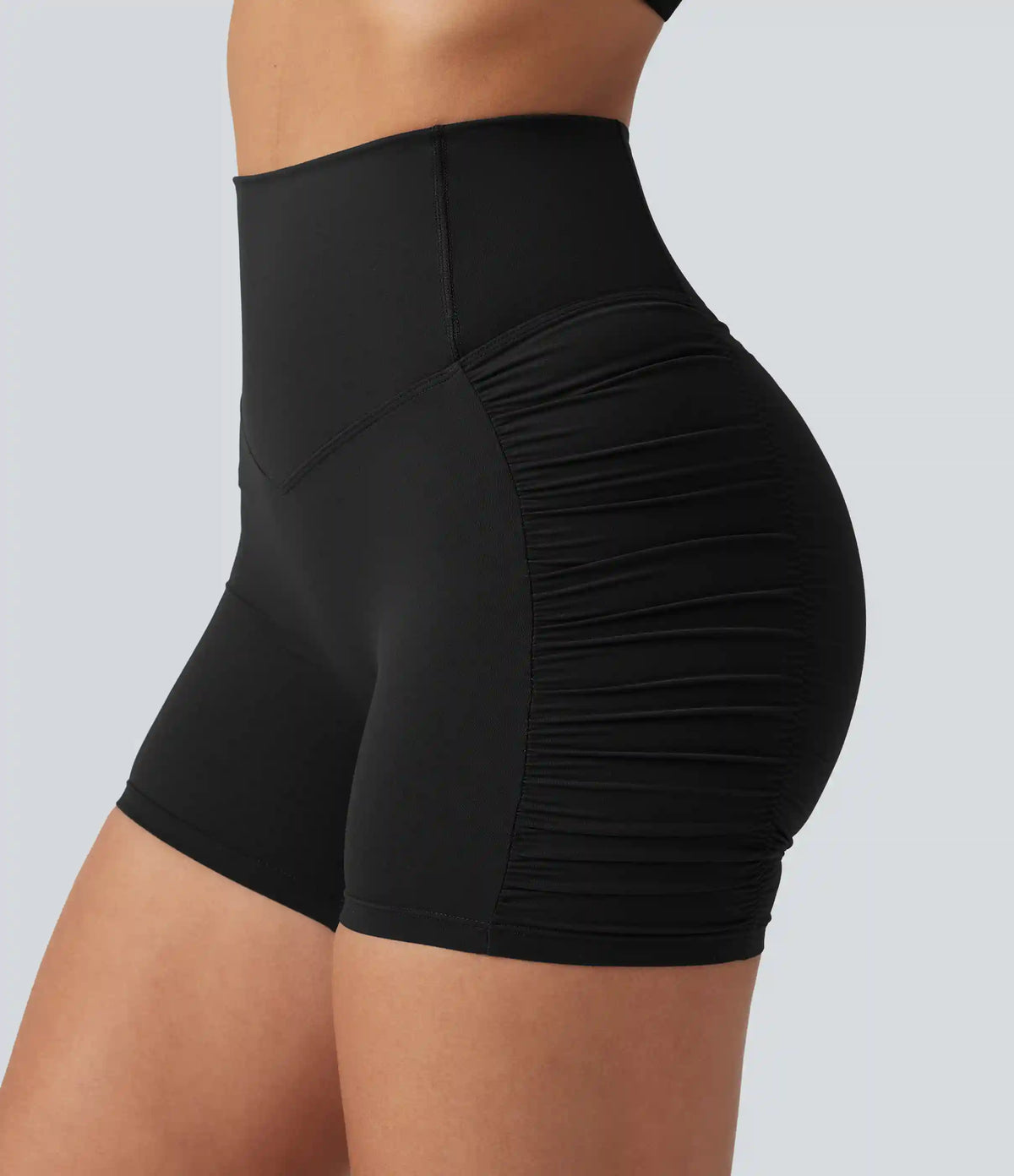 Halara Ultrasculpt™ High Waisted Ruched Scrunch Yoga Biker Shorts 5''