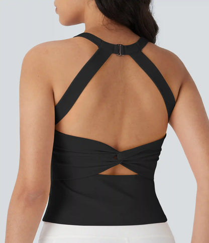 SoftlyZero™ Plush Cut Out Yoga Tank Top DD-F Cups
