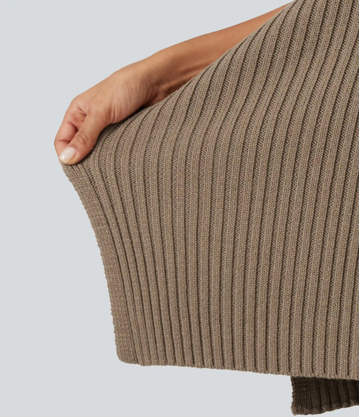 High Neck Batwing Half Sleeve Casual Sweater