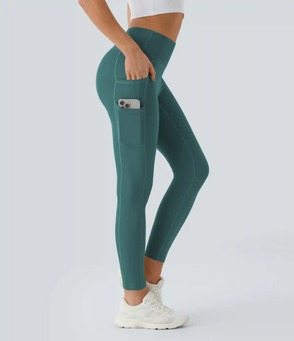 SoftlyZero™ High Waisted Double Pockets Plain Leggings