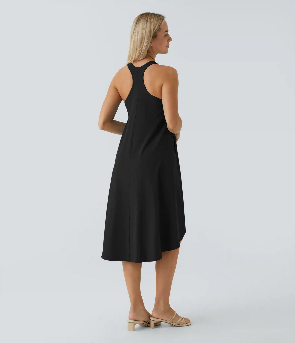 Breezeful™ RacerPocket High Low Flowy Midi Quick Dry Casual Dress