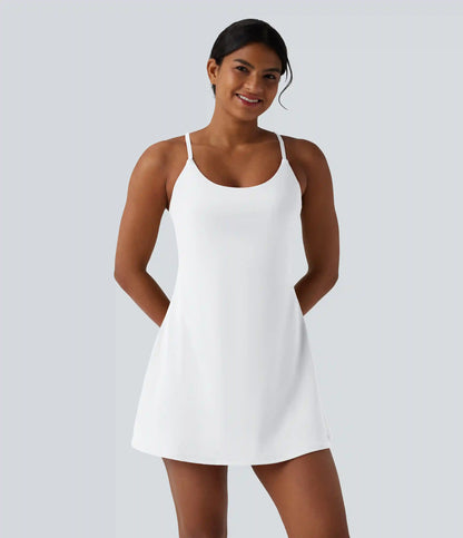Softlyzero™ Plush Tummy Control Active Dress with Pockets-Easy Peezy Edition