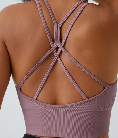 OneForm Seamless Flow Low Support Ruched Double Straps Sports Bra A-D Cups