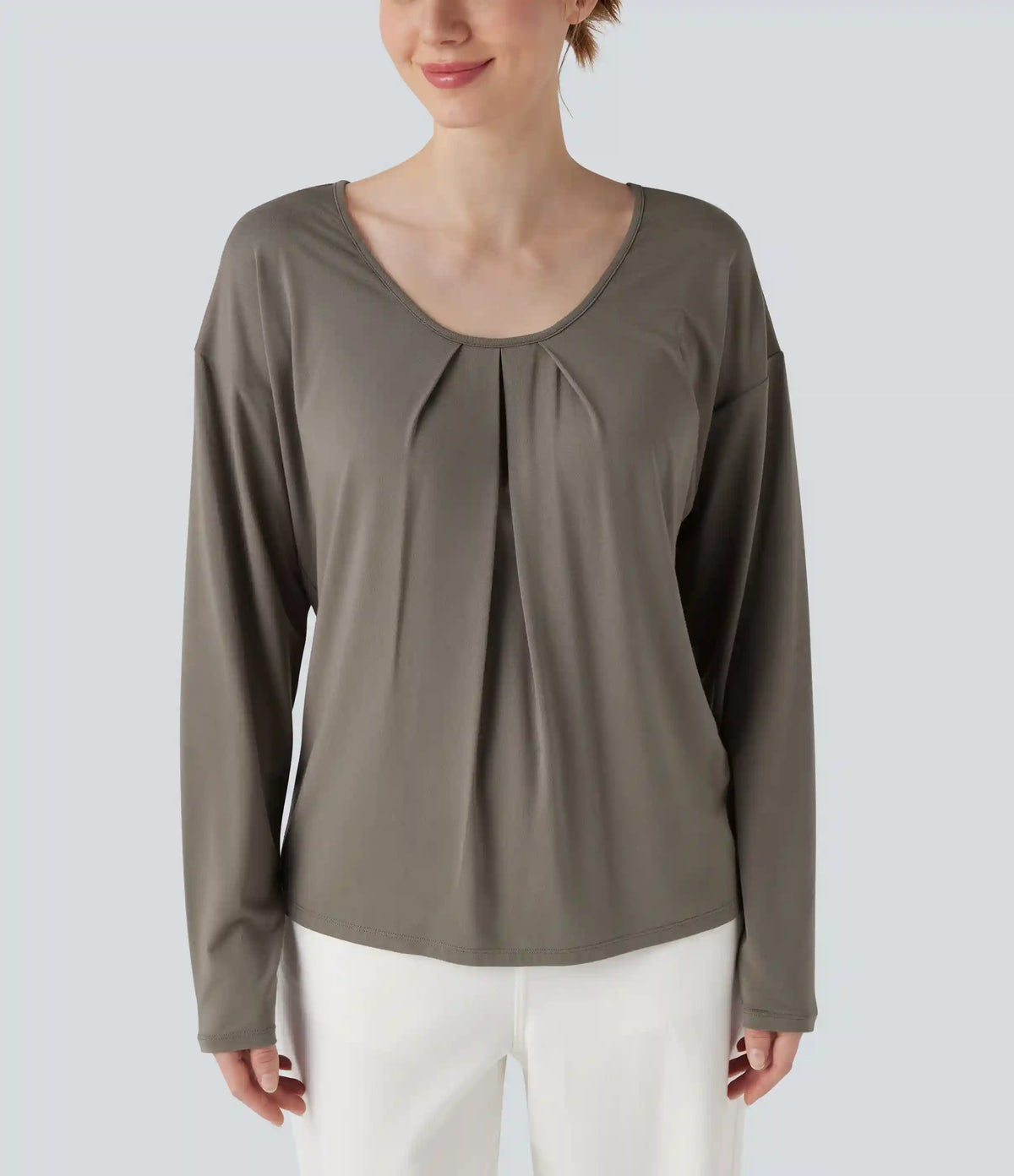 Round Neck Raglan Long Sleeve Casual Top