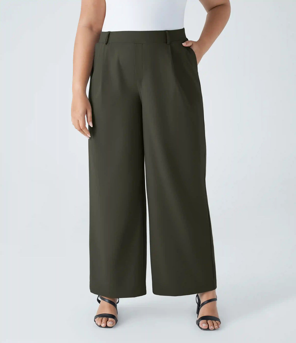 Halara Flex™ DayStretch High Waisted Pocket Straight Leg Work Plus Size Pants