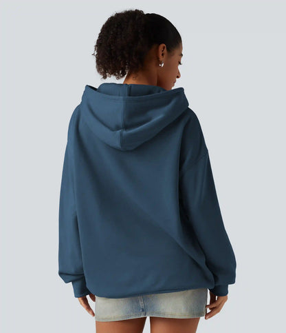 Hooded Long Sleeve Fleece Casual Sweatshirt