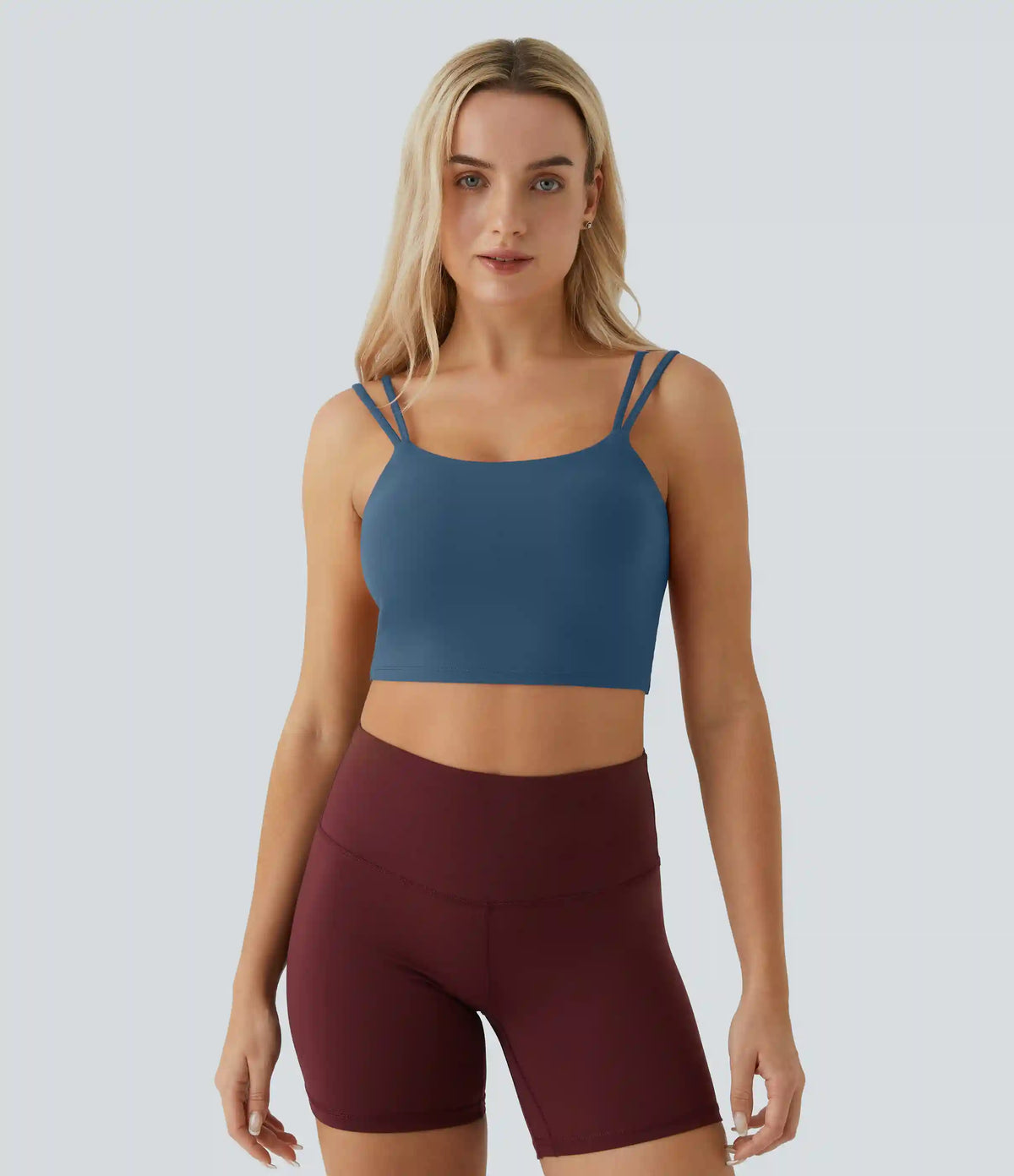 Double Straps Cropped Yoga Tank Top