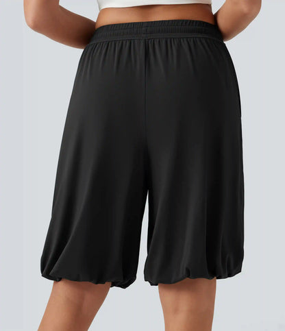 SoftlyZero™Low Rise Drawstring Dance Balloon Shorts with Pockets