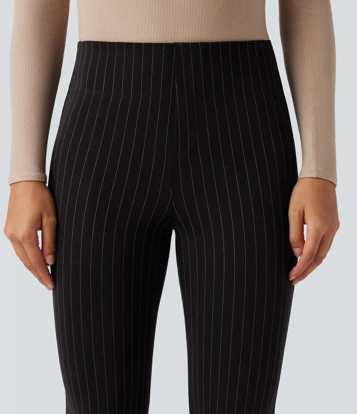 Halara Flex™ High Waisted Striped Work Flare Pants with Pockets