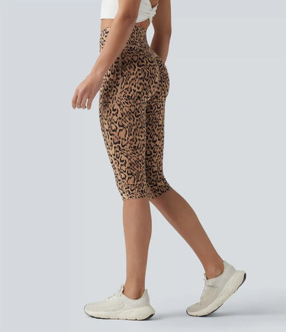 Halara UltraSculpt™ Leopard Print High Waisted Scrunch Butt Lifting Tummy Control Pedal Pusher Training Leggings with Pockets