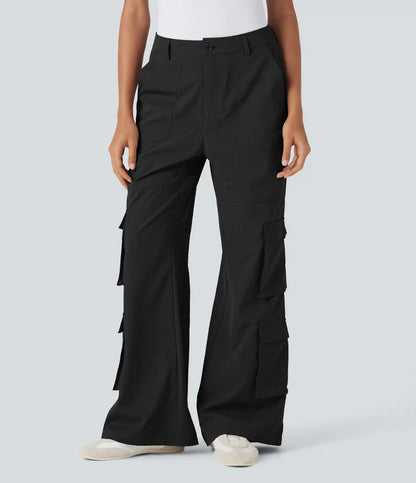 Mid Rise Casual Cargo Pants with Pockets
