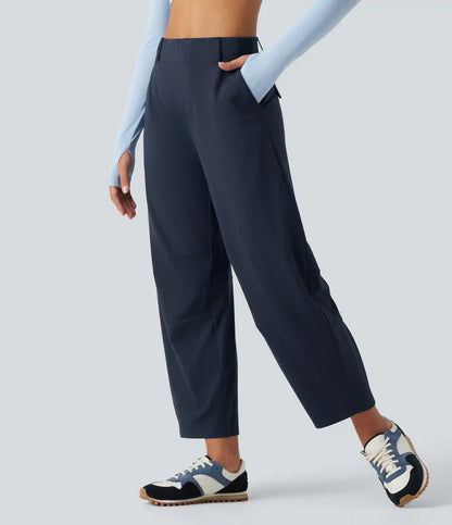 DayStretch High Waisted Barrel Leg Dance Pants with Pockets