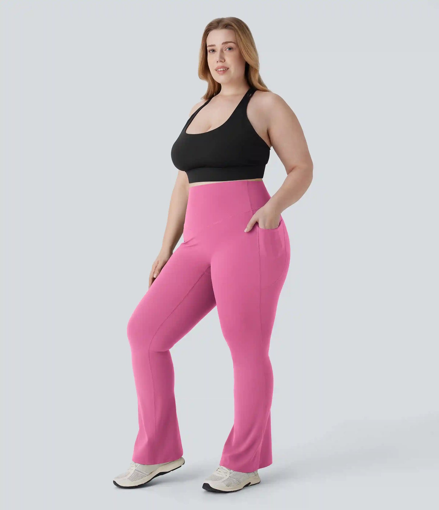 Halara UltraSculpt™ High Waisted Tummy Control Pocket Shaping Yoga Bootcut Plus Size Leggings