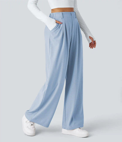 Halara Flex™ High Waisted Pocket Wide Leg Waffle Work Pants