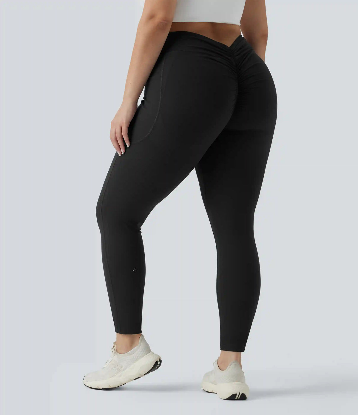 Plus Size Halara UltraSculpt™ High Waisted Tummy Control Butt Lifting Ruched Yoga Leggings with Pockets