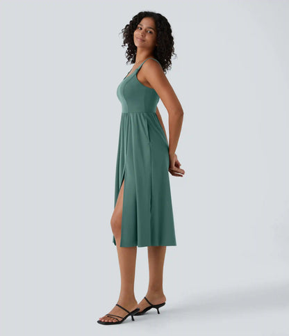 Padded Midi Casual Dress A-D Cups