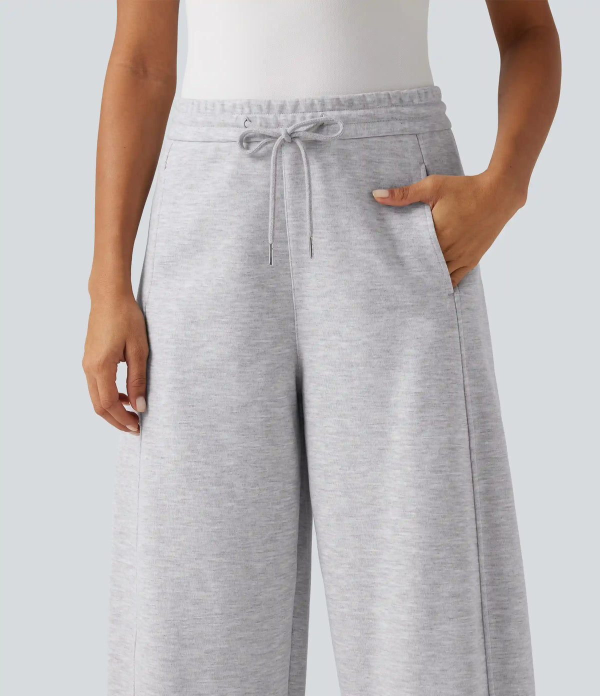 Mid Rise Drawstring Casual Cotton Sweatpants with Pockets