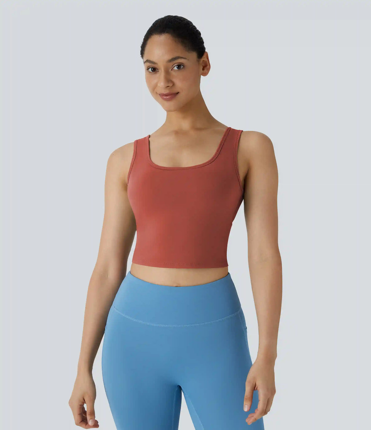 U Neck Crossover Barre Ballet Dance Tank Top A-D Cups