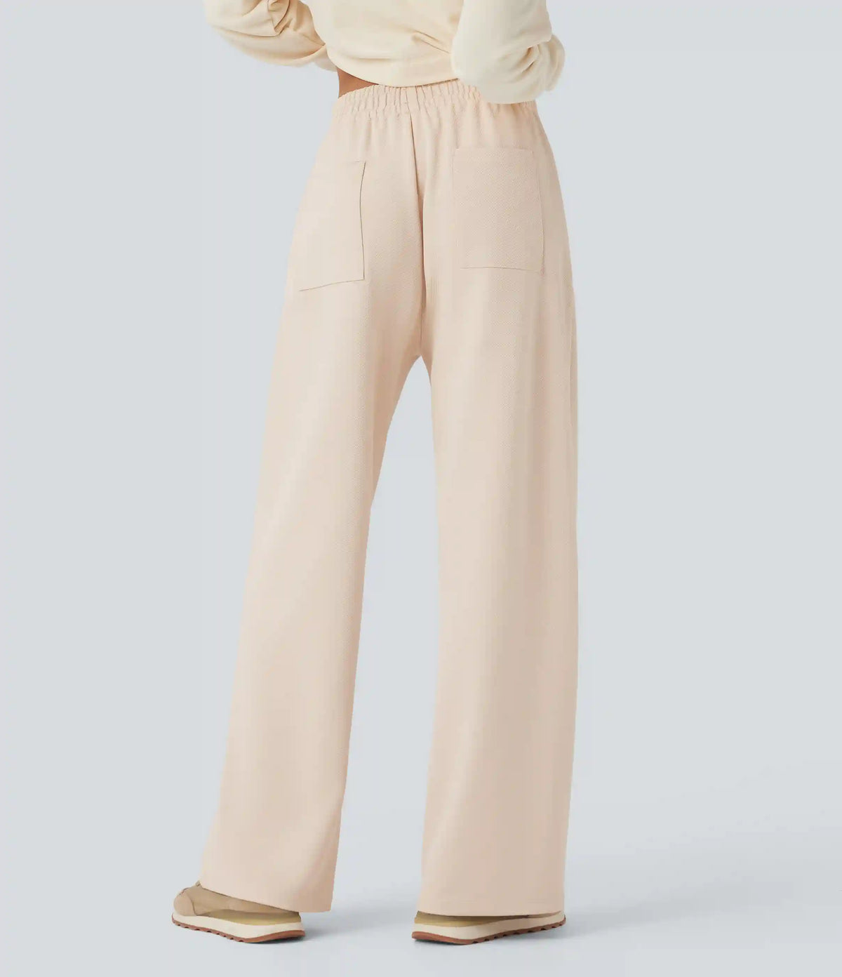 Mid Rise Straight Leg Workout Pants with Pockets