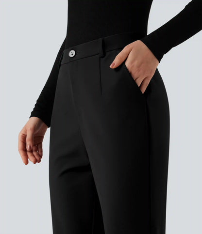 High Waisted Work Bootcut Pants with Pockets