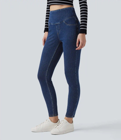Halara Flex™ High Waisted Tummy Control Denim Casual Leggings with Pockets