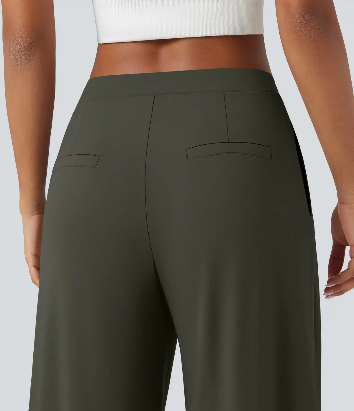 Halara Flex™ DayStretch Asymmetric Mid Rise Barrel Leg Work Pants with Pockets