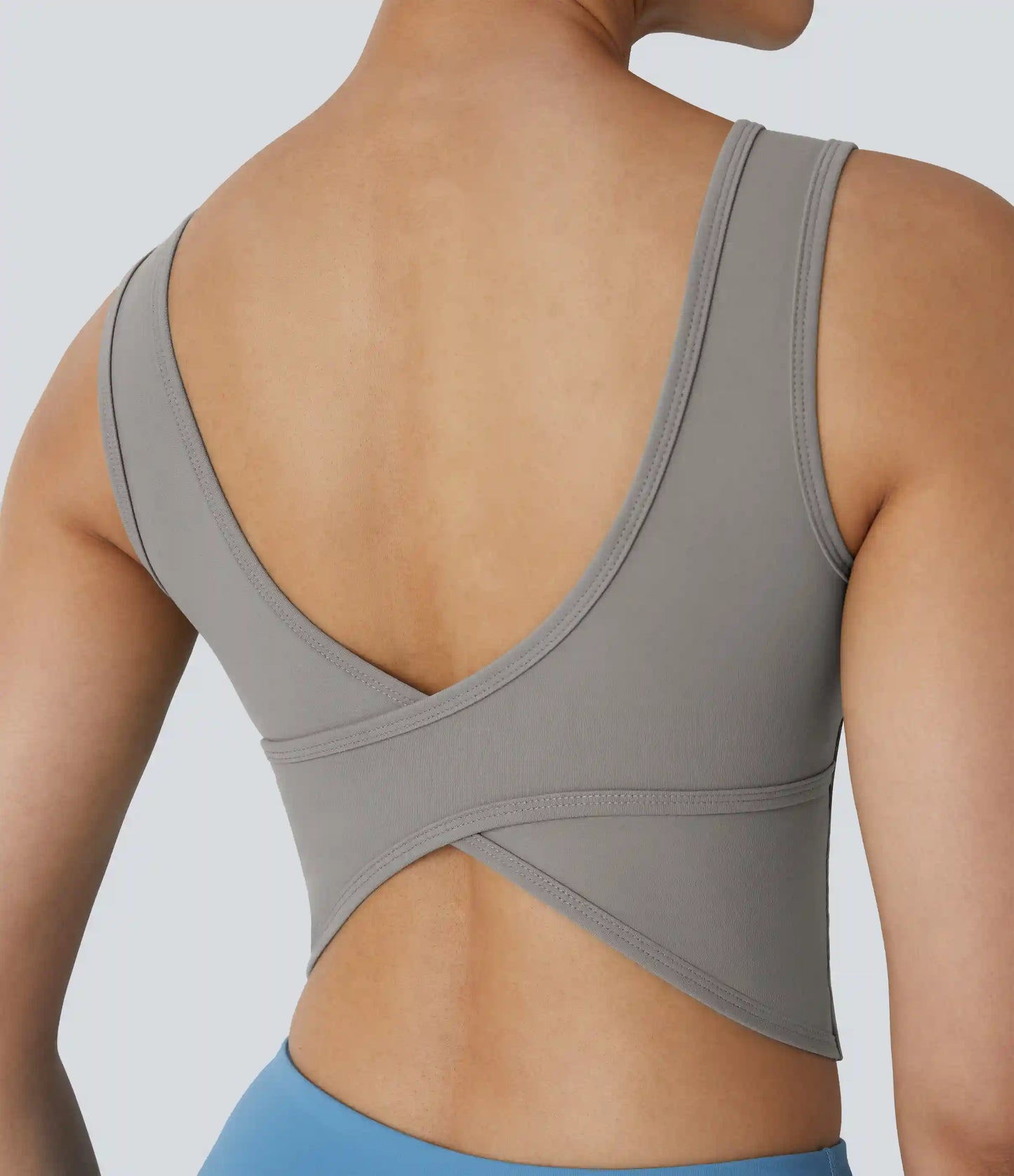 U Neck Crossover Barre Ballet Dance Tank Top A-D Cups