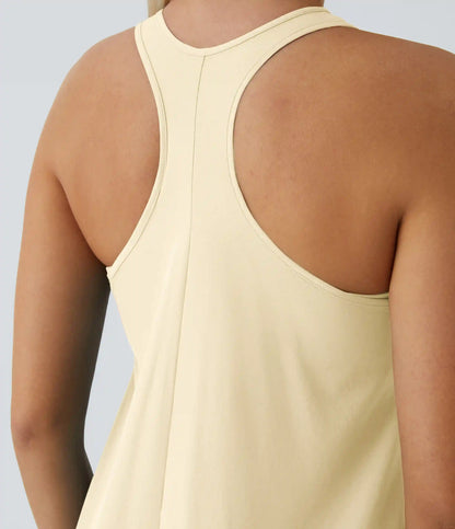 Breezeful™ RacerPocket High Low Flowy Midi Quick Dry Casual Dress