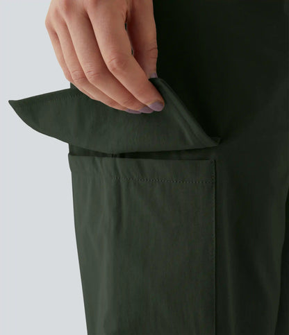 Mid Rise Drawstring Pocket Casual Cargo Joggers