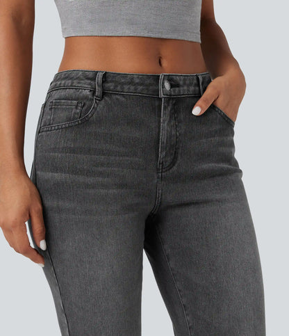 Halara Flex™ Mid Rise Slim 7/8 Causal Jeans with Pockets
