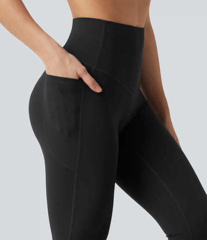 Halara UltraSculpt™ High Waisted Tummy Control Shaping Bootcut Yoga Leggings with Pockets