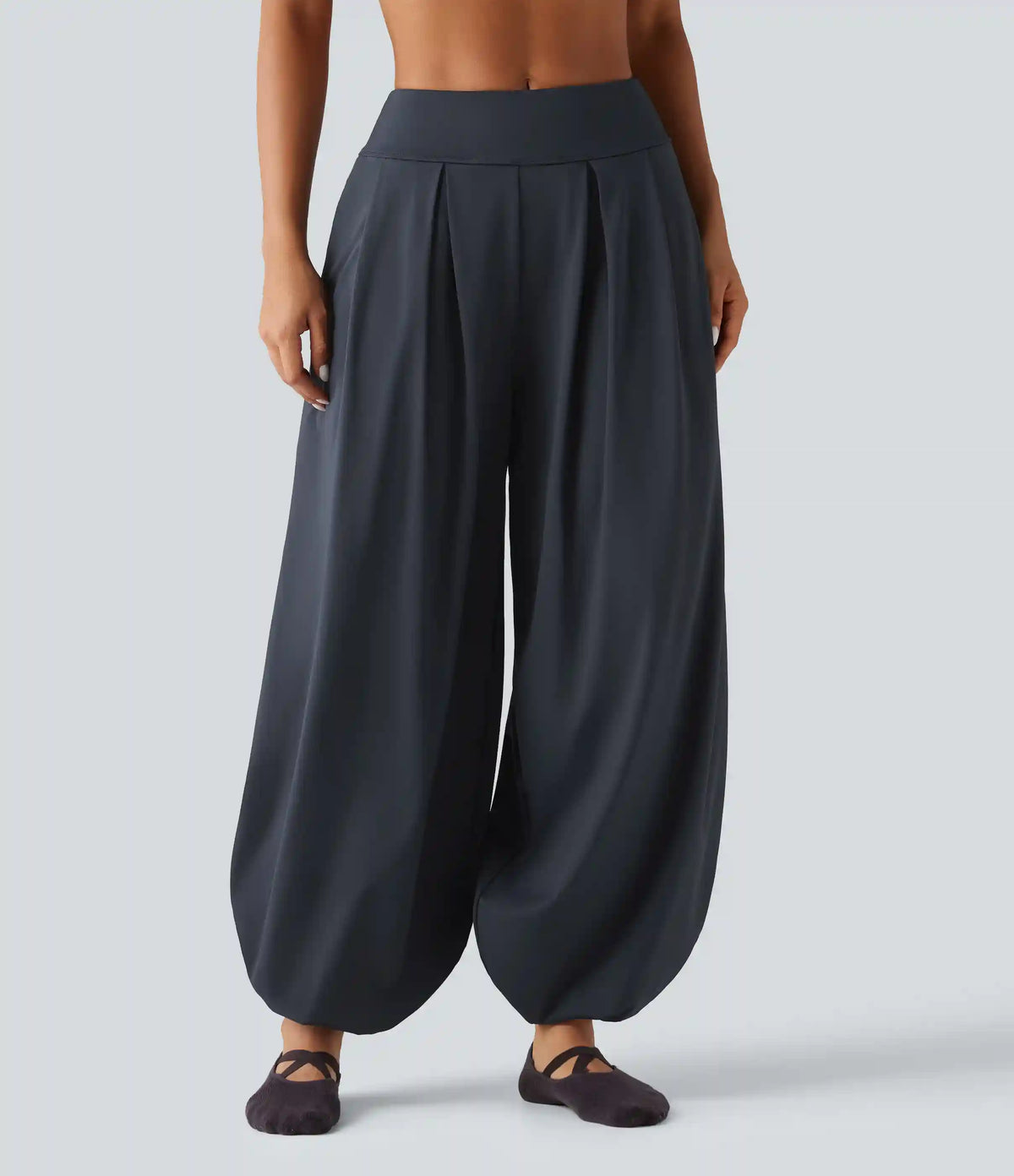 Mid Rise Bubble Yoga Joggers with Pockets
