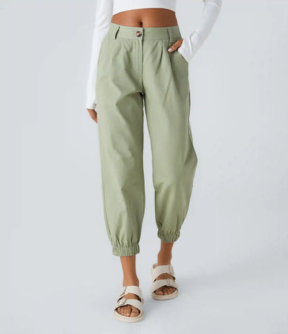 Mid Rise Casual Joggers with Pockets
