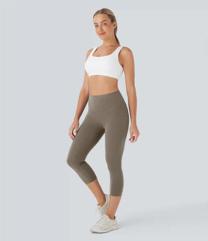 Halara UltraSculpt™ High Waisted Butt Lifting Tummy Control Pocket Shaping Capri Training Leggings