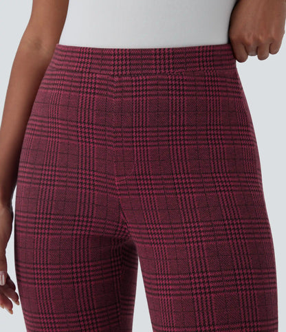 Halara Flex™ High Waisted Pocket Houndstooth Plaid Skinny Work Pants
